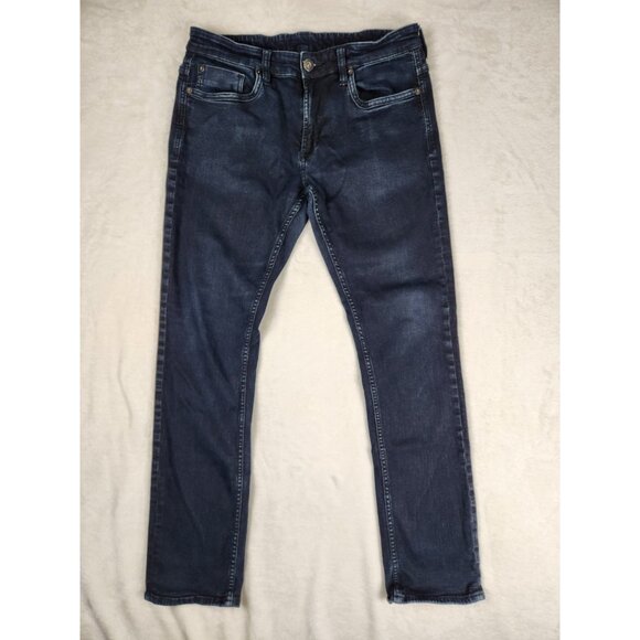 Buffalo Jeans Mens 33"x32" Straight Leg Blue Stretchy Measures 31"x29" - Picture 1 of 13